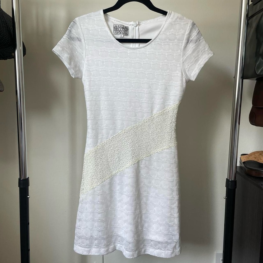Classy vintage white dress size: s